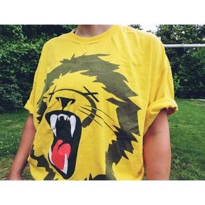 Yellow Lion Graphic T-Shirt